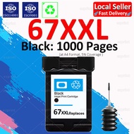 Compatible for HP 67XXL Ink HP 67 Ink Cartridge Refill HP 67 XL HP 67 Black HP 67 Color for HP 2722