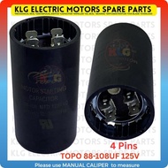 Topo Starting capacitor 88-108uf 125v water pump