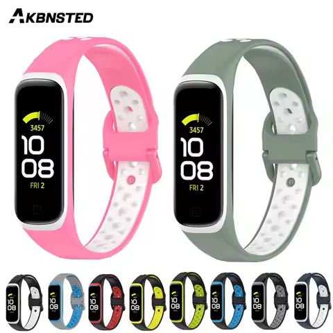 AKBNSTED For Samsung Galaxy Fit 2 SM-R220 Smart Watch Strap For Samsung Galaxy Fit2 Silicone Soft Br