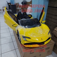 mobilan aki ferrari m 6188 terbaru, mobil mainan anak remot dan manual, mobil aki ferrari varrsa  61