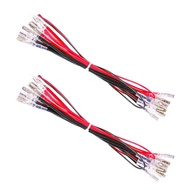 2 Keping Kabel Kuasa LED Daisy Chain JST XH2.54 2Pin Plug ke Terminal 0.110 Inci / 2.8mm Kabel Jumpe