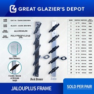 Jalouplus Jalousie Frame 4 Blades - 10 Blades for Louver Window 1 Pair  (Left and Right Frame)