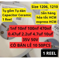Ceramic Capacitor Paste Capacitor 1206 (1 Reels) 1nf 10nf 100nf 470nf 0.47uf 2.2uf 4.7uf 10uf 35V 50