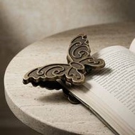 1/2Pcs Vintage Metal Butterfly Bookmark Clip, Zinc Alloy Material, 3D Creative Shape Journal Clip, A