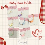 GANTUNGAN Initial Ribbon Keychain Initial Ribbon Keychain/ Initial Keychain/ Mini Gift/