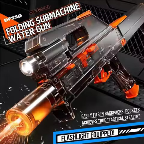 NEW FMG9 Folding Charging Electric Continuous Firing Water Gun Large Capacity Automatic Water Gun Su