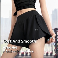 Women's Sports Shorts Quick-Drying Anti-Exposure Yoga Pants Running Breathable Fitness Pants High Wa