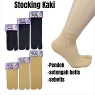 Women's knee-length thin two-finger thumb stocking socks