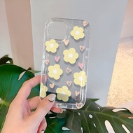 Photo frame airbag case for iphone 14promax 11 13 12 7Plus X XS Max cute yellow flower cover