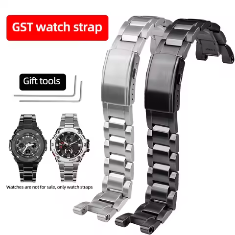 High quality stainless steel strap for Casio Steel Heart GST-B100 GST-S110 GST-W300 GST-410 GST-210 