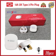 (20PCS) 13A PLUG TOP UMS 250V /13A UK Mains Plugs / 13A Fuse with SIRIM APPROVED