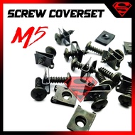 [ 1BIJI ]  SKRU BODY SCREW M5 ORIGINAL COVERSET COVER SET TRADE KASAR UNIVERSAL M5 SCREW SKRU / CLIP
