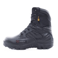 Kasut Operasi DELTA Taktikal Hitam Zip Tepi Ready Stock Polyester Tapak Lembut