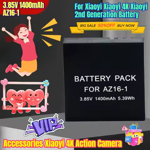 3.85V 1400mAh AZ16-1 for Xiaoyi Xiaoyi4K Xiaoyi 2nd Generation Battery Accessories Xiaoyi 4K Action