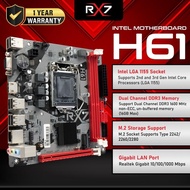 Motherboard RX7 H61 LGA 1155 DDR3 H61 Mainboard Support Nvme