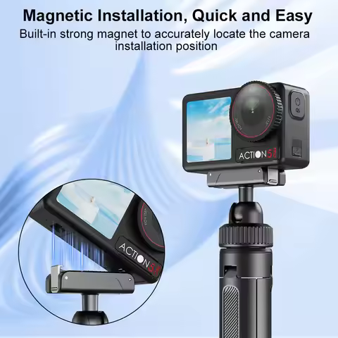 Desiontal Portable Mini Tripod for DJI Osmo Action 3/4/5/6 | Compact Design, Quick Release, Vlog Acc