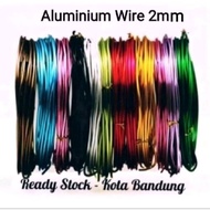 2mm Aluminum Wire - 2mm Aluminum Wire - Bracelet Wire - Color Wire - Accessory Wire - Craft Wire Met