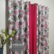 CA55Y - Feathers Pink Mid Sold Per Pc Or 3in1 Set Ring Curtain ( 5ft - 152cm To 7ft - 213cm )