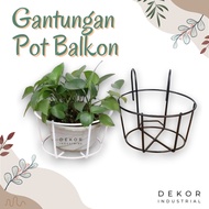 Rak Pot Bunga pagar balkon Gantungan atau tatakan Pot Bunga Balkon atau Pagar