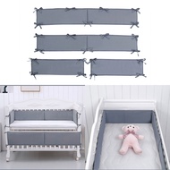 WMMB 4 Pcs Solid Color Baby Crib Bumper Newborn Cot Protector Pillows Infant Bed Cushion Mat Nursery Bedding