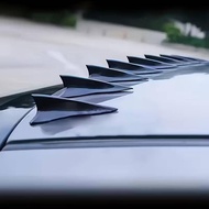 [Very] 10Pcs Rear Roof Shark Fins Spoiler Wing Kit Universal Car Roof Spoiler Bumper Spoiler Shark F