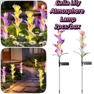 ABABIT 2pcs Solar Garden Light, Colorful LED Automatic Color Changing LED Garden Light, High-Efficie