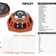 ASHLEY Component Speaker 650 PRIORANGE 6 inch ComponentOriginal ORANGE -650 PRO ASHLEY