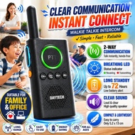 Daytech Walkie Talkie | 2-Way Interkom Wireless | Jarak 1.5 Mile | Untuk Elderly/老人, Kids/兒童, Rumah 