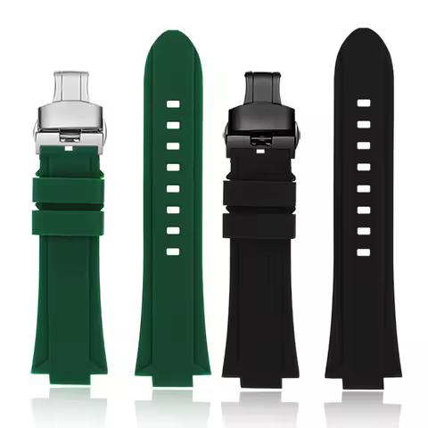 High Quality Rubber Strap For Oris Aquis 7330 7740 Series 22x12mm 24x11mm 24x12mm Convex Watchband M
