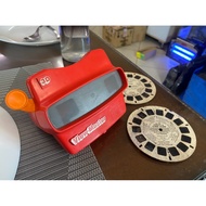 Vintage View Master 3D Viewer Red Classic Viewmaster Toy Slide Viewer USA w 2 reels - Preloved*