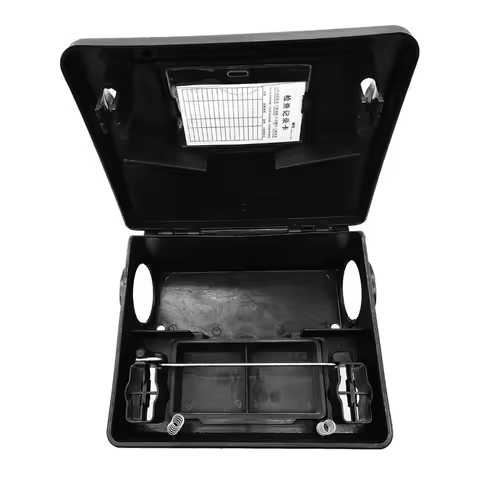 Rat Mice Mouse Rodent Boxes Pest Control Bait Station Mousetrap Black Case Professional Trap Key for