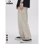 Xxbro pakaian lelaki # Musim luruh retro jalan raya seluar jeans lelaki longgar lurus lurus jenama p
