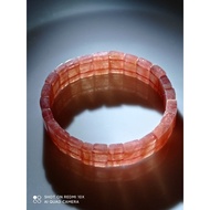 #B440 100% Natural High Quality Rhodochrosite Bangle H 13.2mm x L 9.1mm x W 4.1mm