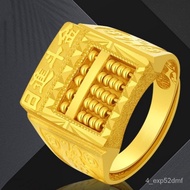 🔥Gold Ring Men's Daily Gold Open Abacus Gold Ring999Pure Gold Man's Ring Ring（Labor Fee450）