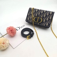 DIOR 字紋緹花布 蒙田 鍊帶 斜背包/腰包/二合一包