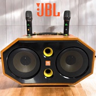 LOA KARAOKE XÁCH TAY  BASS 20CM THÙNG GỖ BỌC DA KẾT NỐI BLUETOOTH TẶNG KÈM 2 MICRO CAO CẤP