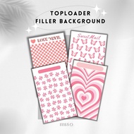 PINK Photocard Background Toploader / Photocard Toploader Filler Background / PC Toploader Filler Kp