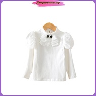 Baby girl shirt blouse kids girl high collar blouse lace long sleeve top blouse 2023 Korean fashion 
