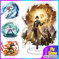 Anime Figure Genshin Impact Diluc Venti Klee Keqing Qiqi Acrylic Stand Model Plate Desk Decor Standing Sign Keychain Fans Gifts Hot Game Up Character Barbara Cute Great Zhongli Cosplay Figures Gift New