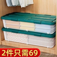 Wholesale Bed Bottom Storage Box Transparent Clothes Shoes Household Storage Finishing with Wheels Drawer Type Dormitory