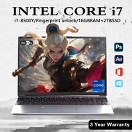 (รับประกัน 3 ปี + COD)ผลิตภัณฑ์ขายร้อนลดลงโดยตรง!I7-8500Y ultrabook 15.6 นิ้ว 16GB+512GB อายุการใช้ง