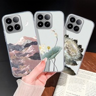 Case For Xiaomi 17 Max 5G Gentle Watercolor Flowers Clear Soft Smooth Silicone Lightweight Phone Cov
