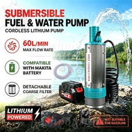 100W/21V Oil Water Pump 2 in 1 38mm Rechargeable Lithium Battery Electric Submersible Pumps 60L/min 