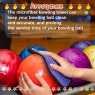 ARROGANCED Bowling Ball Towel, Dirt Removal Double Sided Bowling Ball Shammy, Durable Microfiber Reu