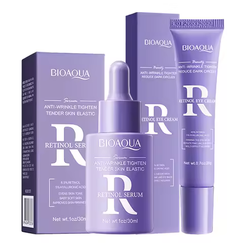 BIOAQUA Retinol Anti Wrinkles Skin Care Sets Moisturizing Face Serum Anti-Aging Anti Dark Circles Ey