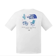 New printed round neck North face comfortable pure cotton breathable loose short-sleeved men and wom