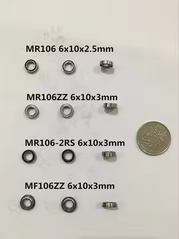 10pcs Mini Bearing MR106-2RS MR106ZZ L-1060 676ZZ MF106ZZ 6x10x3mm MR106 Open Bearing Model Bearing 