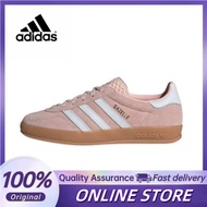 Adidas GAZELLE Pink White Sneakers Low Cut Indoor Women