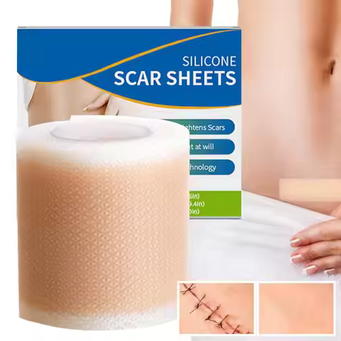 1 Roll Silicone Scar Sheets ,4cm X 50cm Silicone Scar Sheets ,Self-Adhesive Scar Cover Tape Skin Car