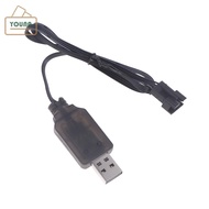 YOUNA 1PCS 7.4V SM-4P Plug USB Charger For DE36W DE65 HM202 EC08 EC16 RC Car M416 Electric Gel Ball 